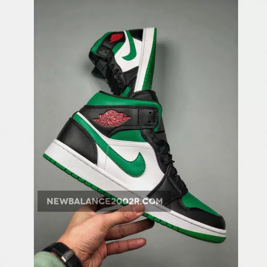 Air Jordan 1 Mid Green Toe 554724-067 Restock