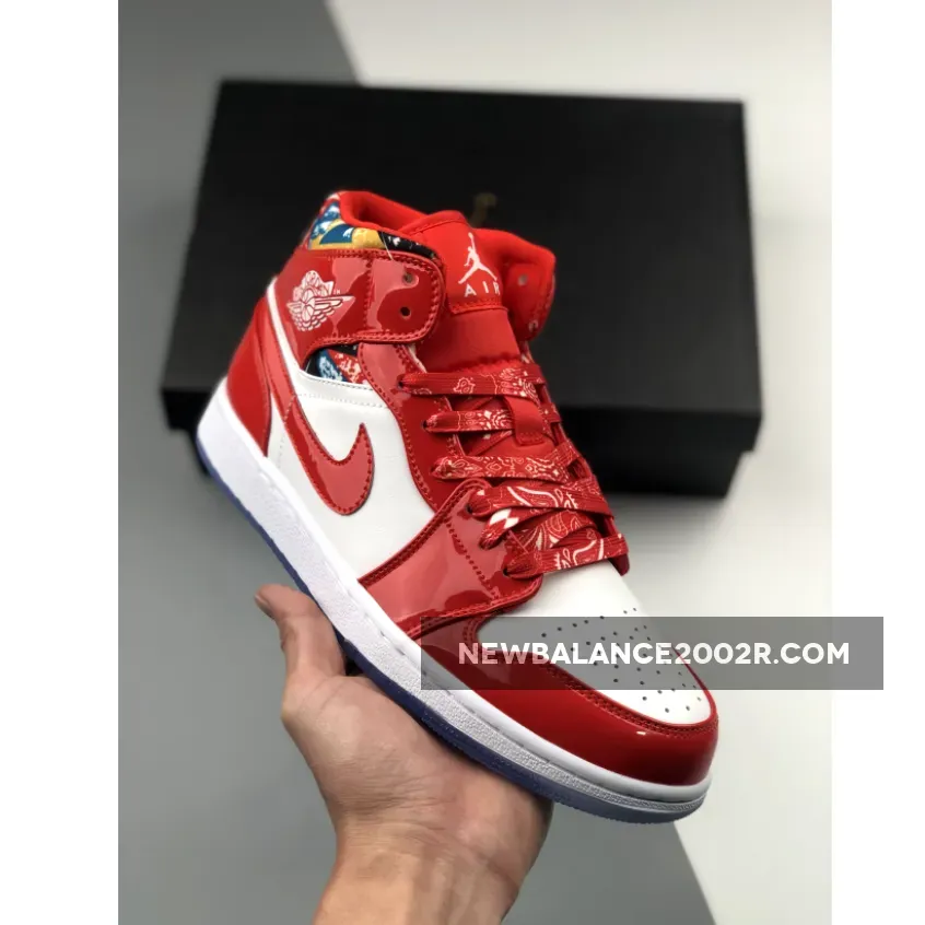 Barcelona Mid Jordan 1 - Air Jordan 1 Mid Red Patent DC7294-600