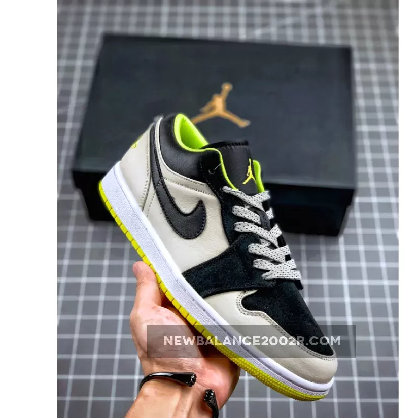 Air Jordan 1 Low 'Venom Green' 553558-009 - air jordan 1 low black wolf grey