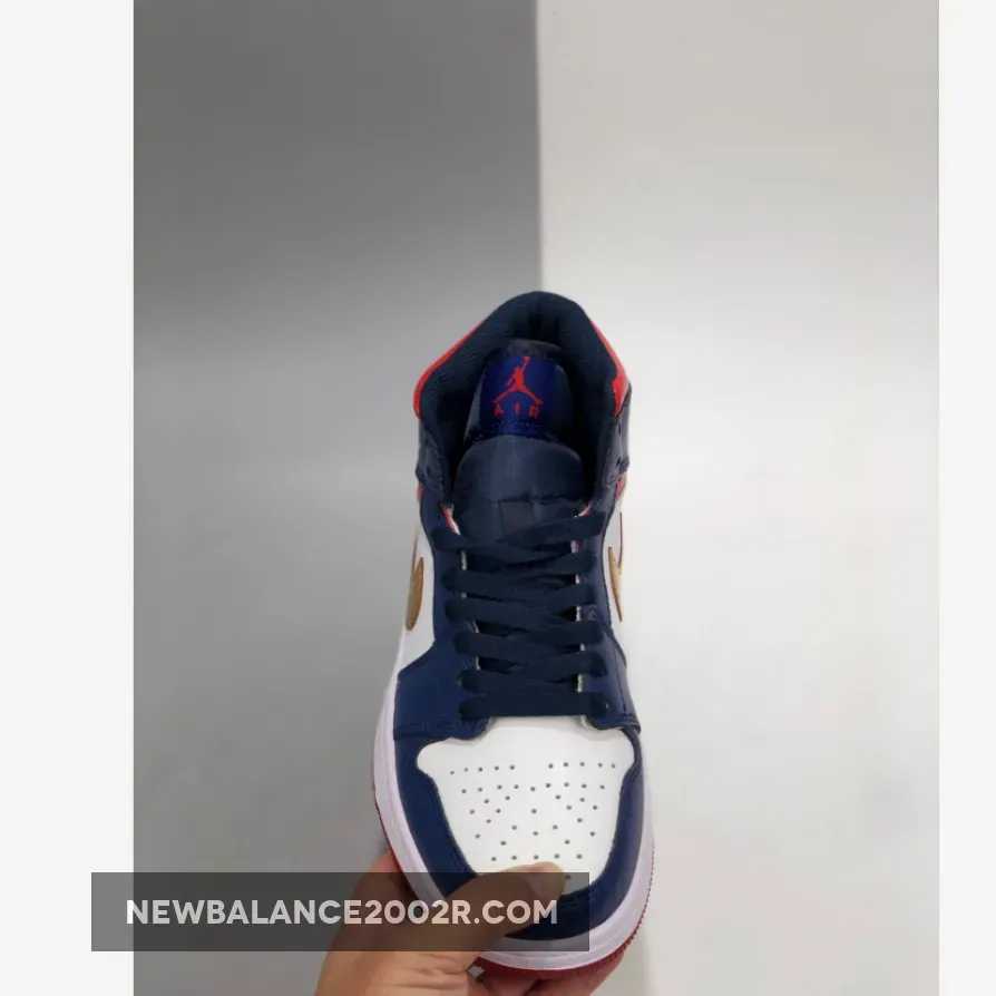 Air Jordan 1 Mid 'USA Olympic' White/Varsity Red-Midnight Navy #olympic jordan 1