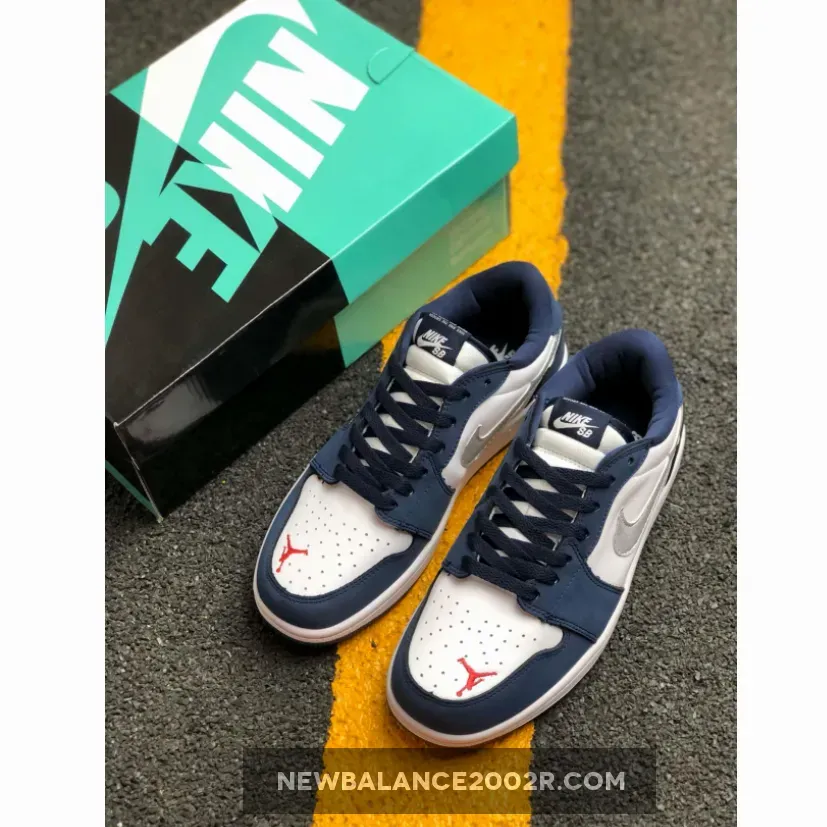 Eric Koston X Air Jordan 1 Low Sb 'Midnight Navy' AJ1 White-Ember Glow-Metallic Silver Eric Koston X Air Jordan 1 Low Sb 'Midnight Navy' AJ1 White-Ember Glow-Metallic Silver