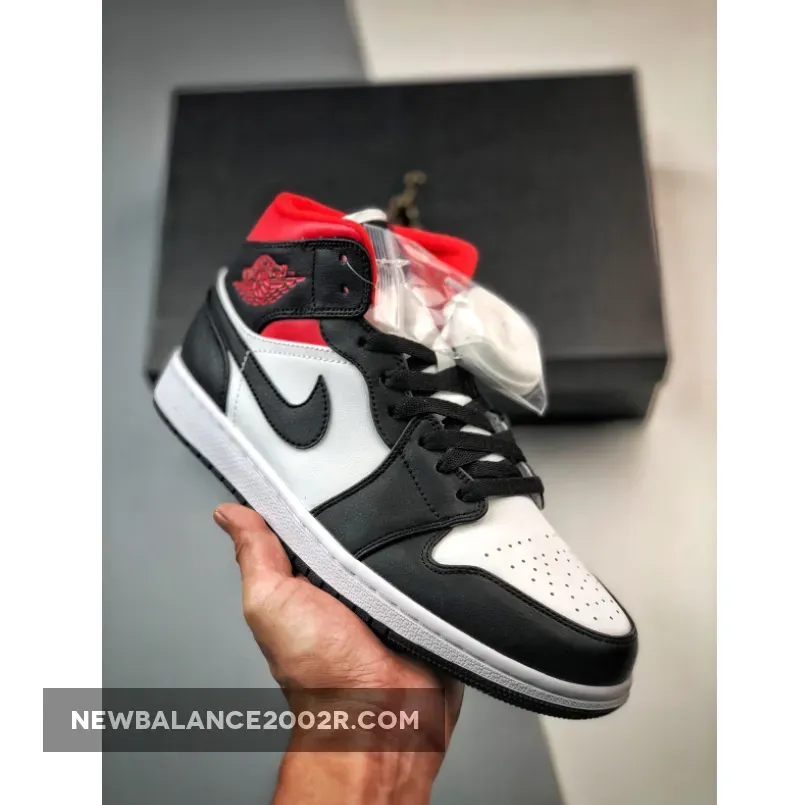 Where To Buy Air Jordan 1 Mid Black/Gym Red-Sail BQ6472-061
