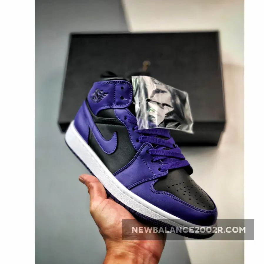 Air Jordan 1 Mid Black/Purple BQ6472-051