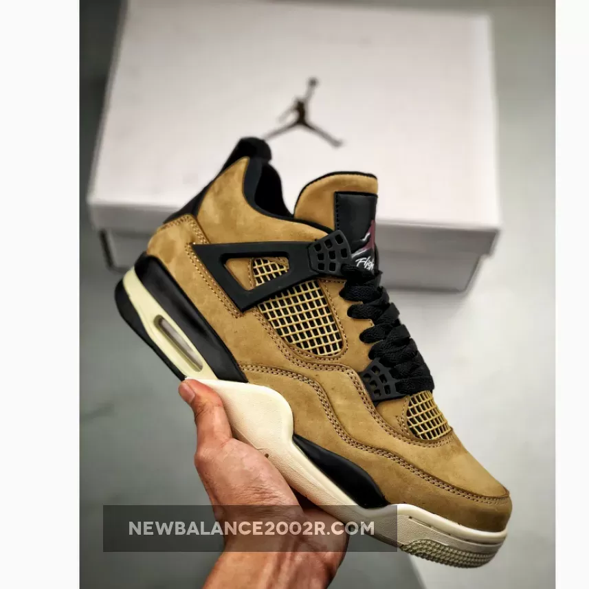 Tan Jordan 4s Jordan Wmns Air Jordan 4 MUSHROOM/MULTI COLOR-BLACK AJ4