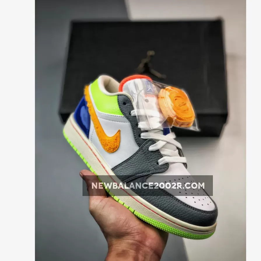 Air Jordan 1 Low GS Hoops Grey Multi FB1835-181 / jordan hoops low