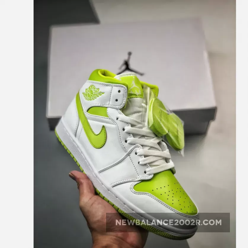 Air Jordan 1 Mid 'White Lime' / lime air jordans