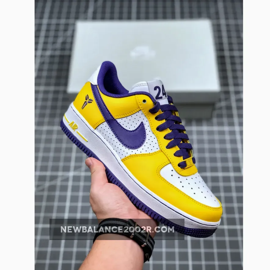 Nike Air Force 1 Low 'Kobe Bryant' White/Varsity Purple-Varsity Maize - kobe air force