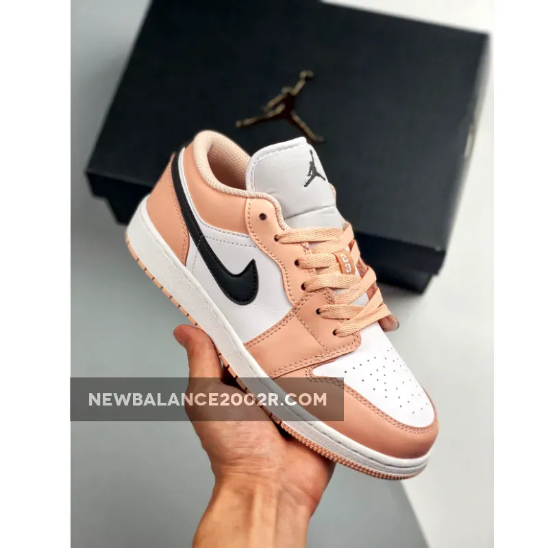Air Jordan 1 Low GS Light Arctic Pink/White-Black - pink and white jordan 1 lows