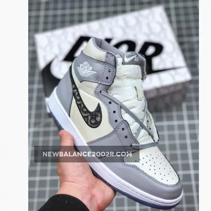 Dioor X Air Jordan 1 White And Grey Restock