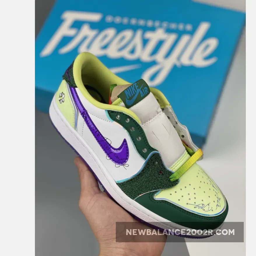 Air Jordan 1 Low 'Doernbecher' Gorge Green/Court Purple-White FD9665-351 / jordan 1 low doernbecher