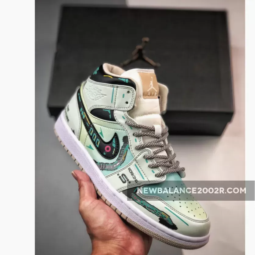 Air Jordan 1 Mid Green Linen Black 1680454116 Discount