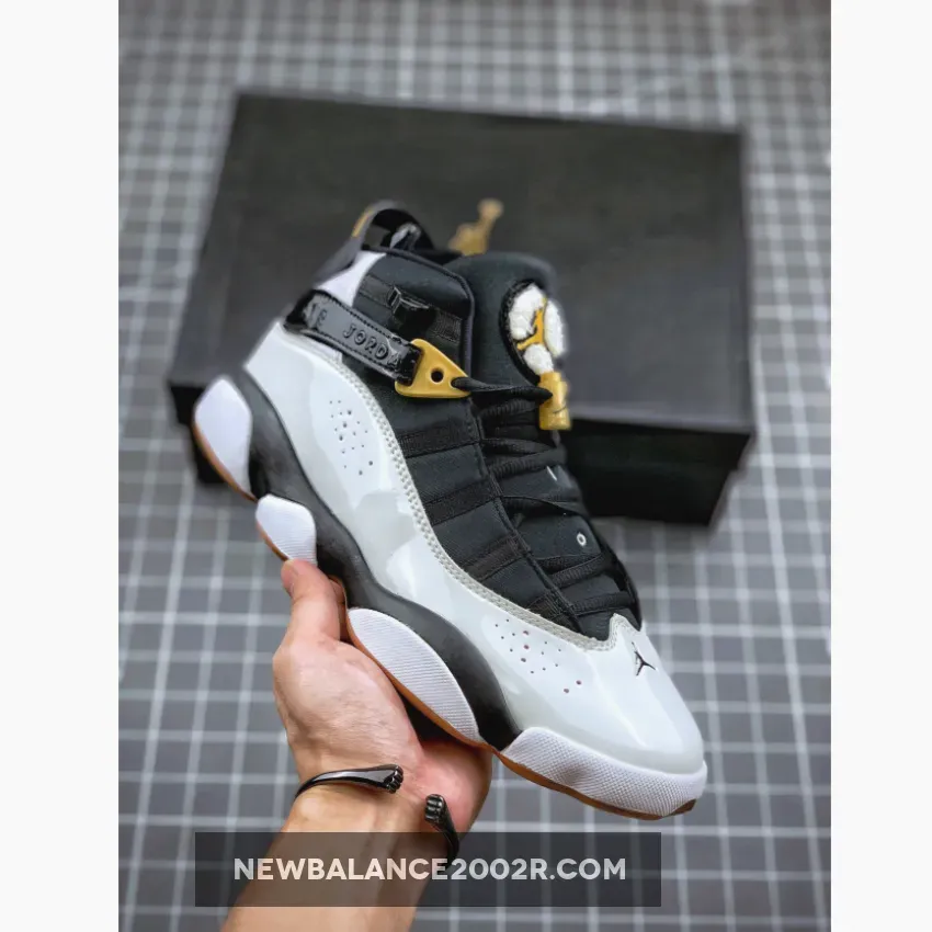 Air Jordan 6 Rings Black And Gold / Jordan 6 Rings 'White Black Gold' 323399-100