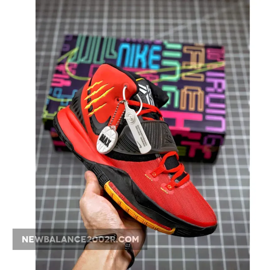 Nike Kyrie 6 'Bruce Lee' Comet Red/Black-Metallic Silver-Del Sol - kyrie 3 bruce lee red