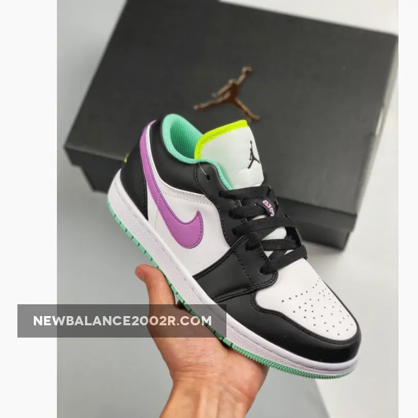 Jordan 1 Low GS Pink Green Glow For Womens 553560-151 / air jordan 1 pink and green