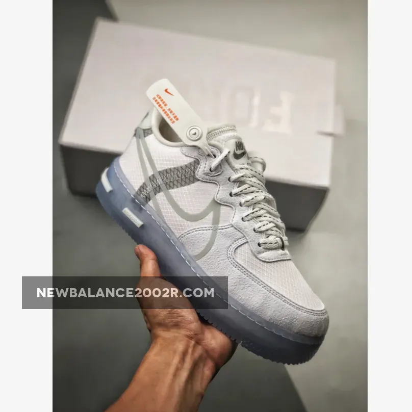 Nike Air Force 1 'React White Light Bone' BONE-SAIL-RUSH CORAL / icy white air force 1