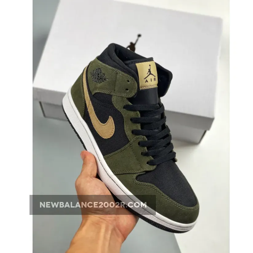 Air Jordan 1 Mid Olive Green jordan army green