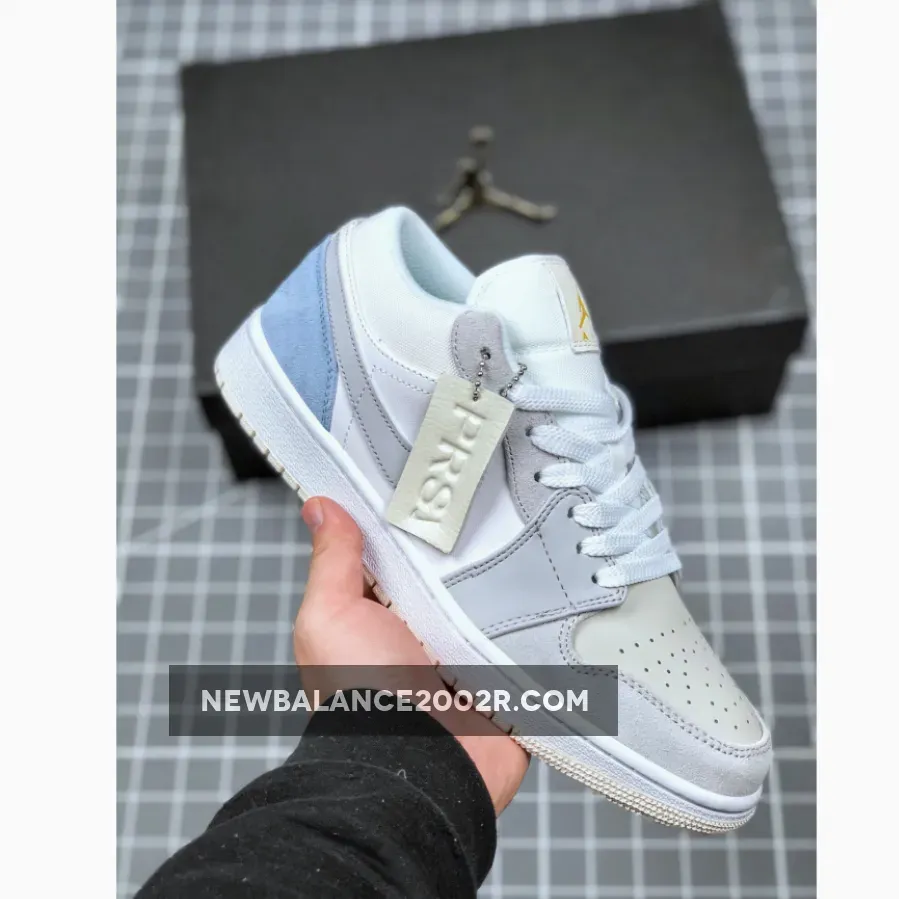 Air Jordan 1 Low White/Sky Grey-Football Grey / Jordan 36 Paris CV3043-100