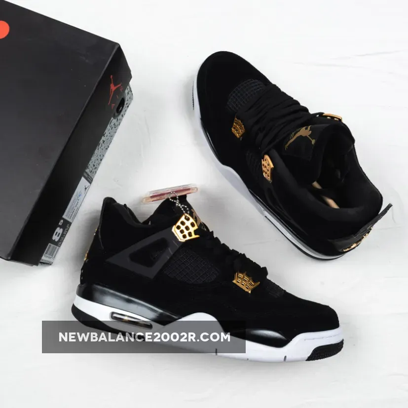 Air Jordan 4 'Royalty' Black/Metallic Gold-White - Gold Air Jordan 4 308497-032