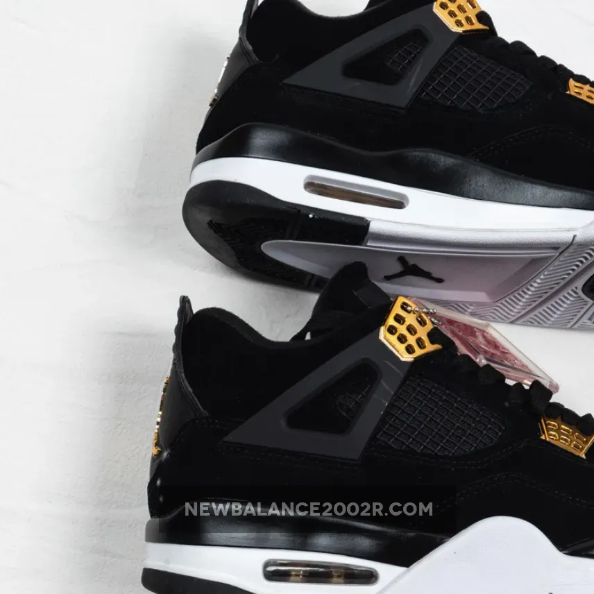 Air Jordan 4 'Royalty' Black/Metallic Gold-White - Gold Air Jordan 4 308497-032