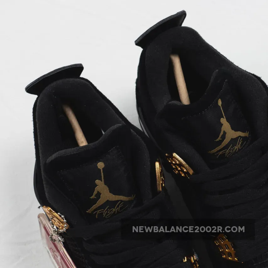Air Jordan 4 'Royalty' Black/Metallic Gold-White - Gold Air Jordan 4 308497-032