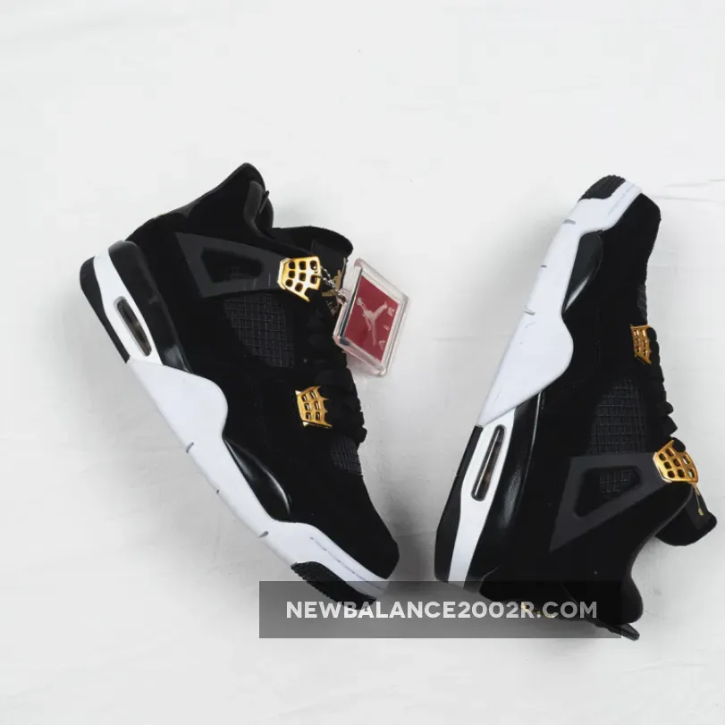 Air Jordan 4 'Royalty' Black/Metallic Gold-White - Gold Air Jordan 4 308497-032