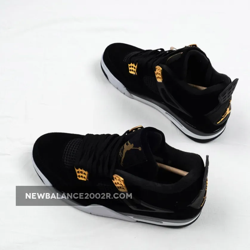 Air Jordan 4 'Royalty' Black/Metallic Gold-White - Gold Air Jordan 4 308497-032