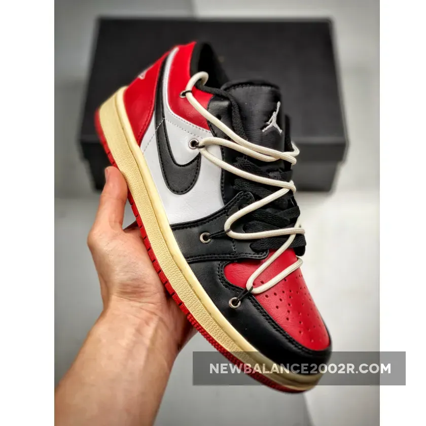 Air Jordan 1 Low Black Red White #air jordan 1 low red white black