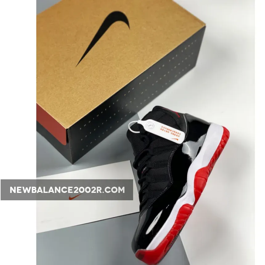 Nike Air Jordan 11 Retro 'Bred' 2019 Black/White/Varsity-Red Basketball Shoes 378037 061 AJ11 Sneakers - jordan bred retro 11