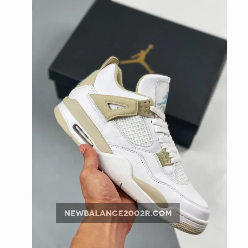 Air Jordan 4 "Linen" White/Boarder Blue-Light Sand 487724-118