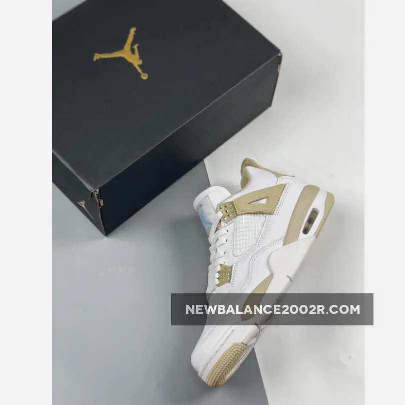Air Jordan 4 Linen White/Boarder Blue-Light Sand 487724-118