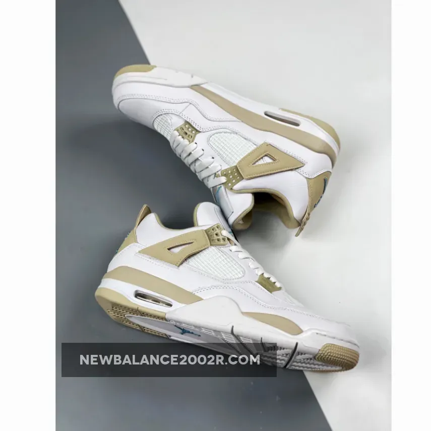 Air Jordan 4 Linen White/Boarder Blue-Light Sand 487724-118