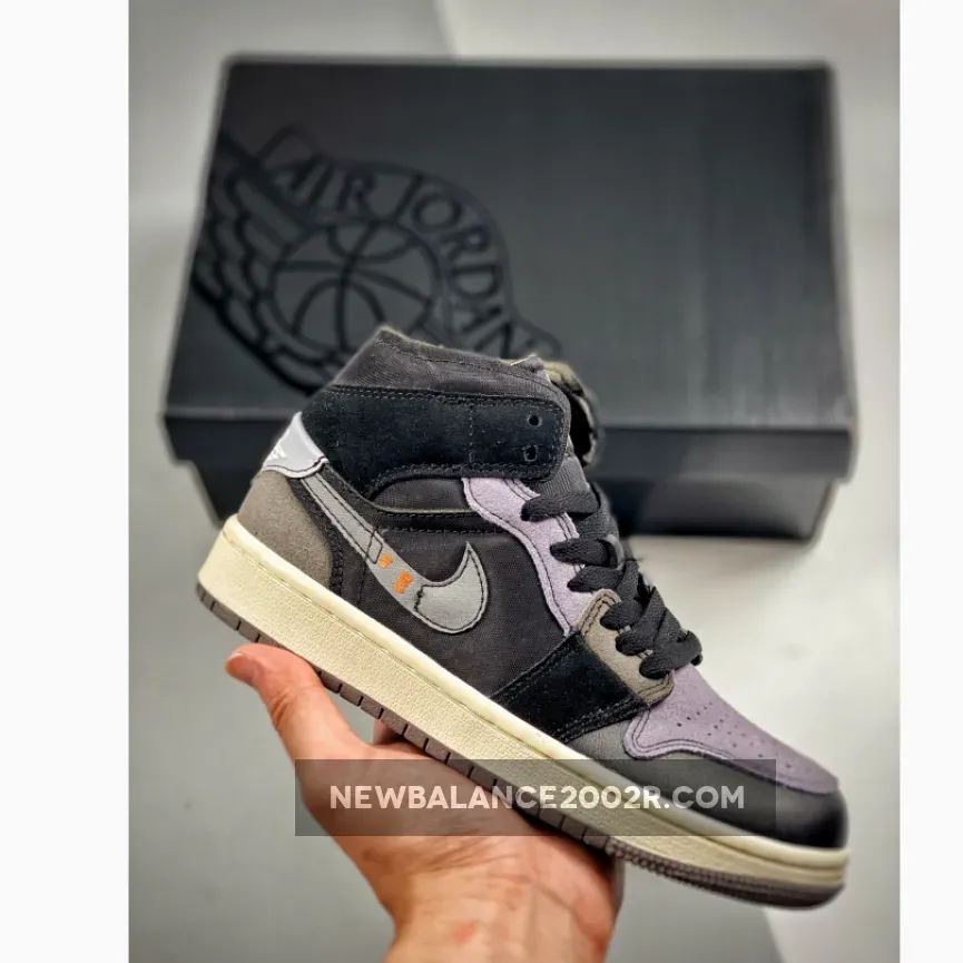 Air Jordan 1 Mid Inside Out Black Grey , Aj1 Inside Out DM9652-001