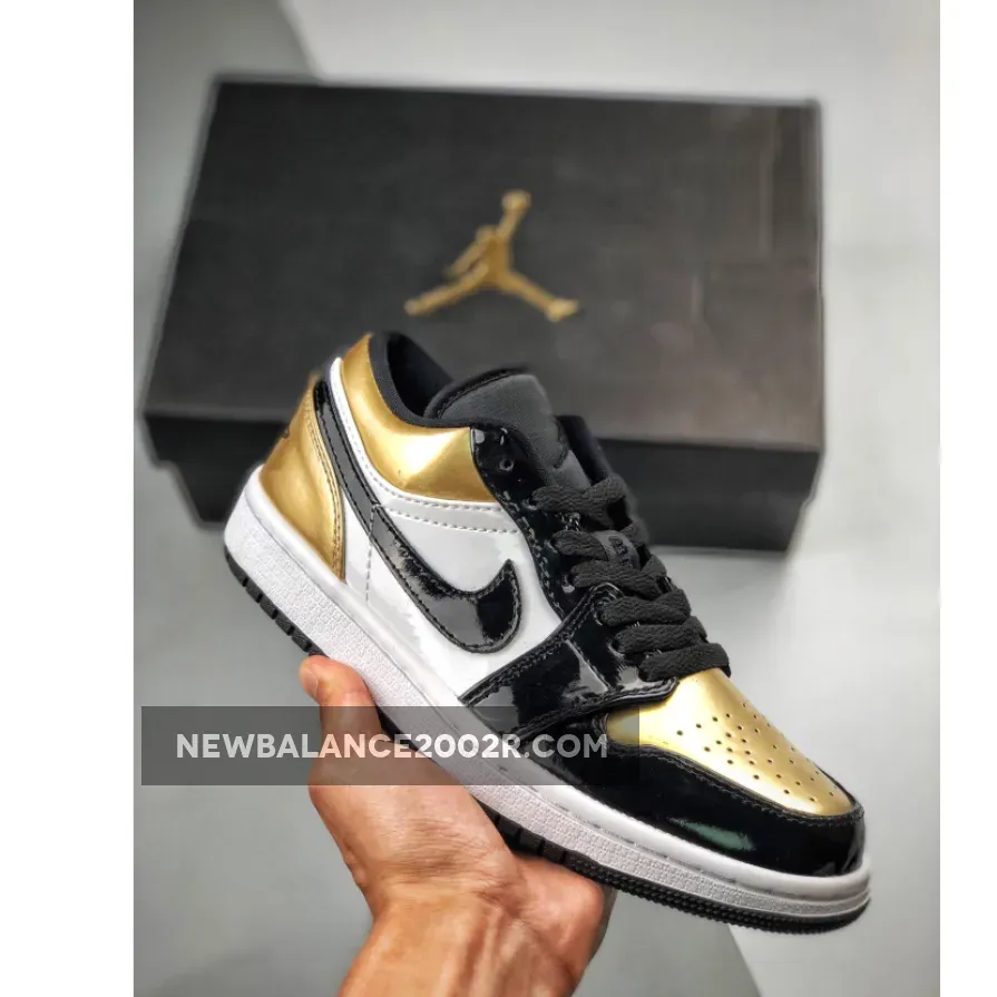 Air Jordan 1 Low "Gold Toe" Unisex Black/Gold-Black AJ1, Aj 1 Low Gold CQ9447-700