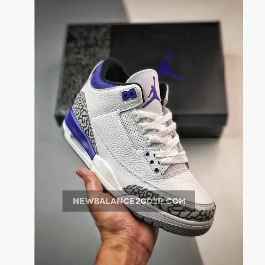 Air Jordan 3 White/Black-Dark Iris-Cement Grey CT8532-105