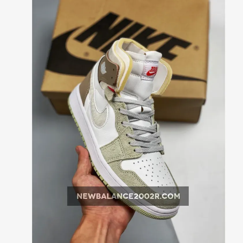 Air Jordan 1 High Zoom CMFT White Khaki