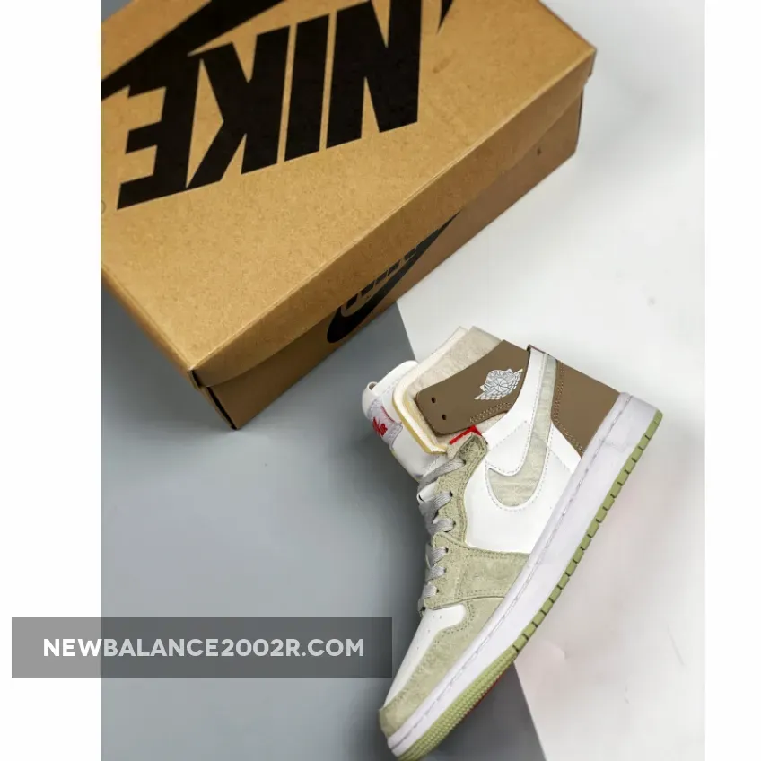 Air Jordan 1 High Zoom CMFT White Khaki Air Jordan 1 High Zoom CMFT White Khaki