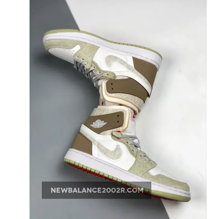 Air Jordan 1 High Zoom CMFT White Khaki Air Jordan 1 High Zoom CMFT White Khaki