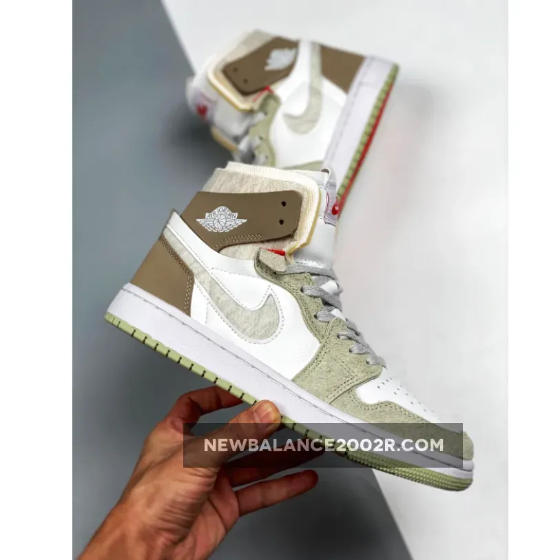 Air Jordan 1 High Zoom CMFT White Khaki Air Jordan 1 High Zoom CMFT White Khaki