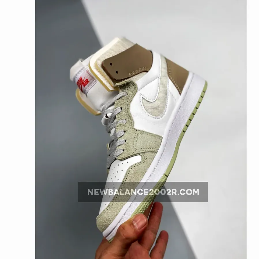 Air Jordan 1 High Zoom CMFT White Khaki Air Jordan 1 High Zoom CMFT White Khaki