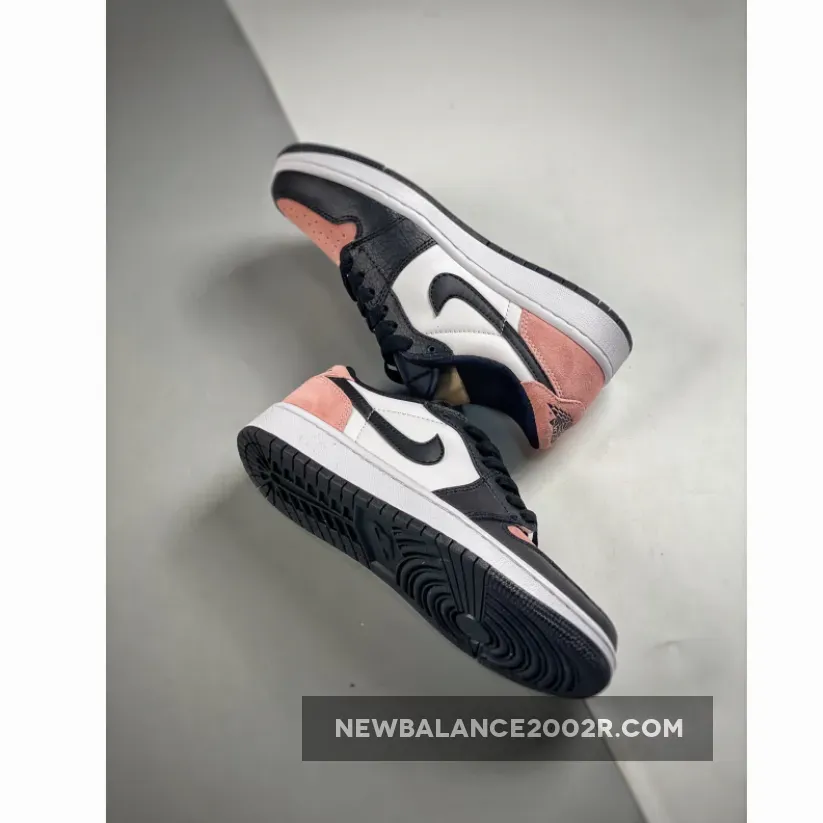 Air Jordan 1 Low Black/Bleached Coral-White-Grey Fog Air Jordan 1 Low Black/Bleached Coral-White-Grey Fog