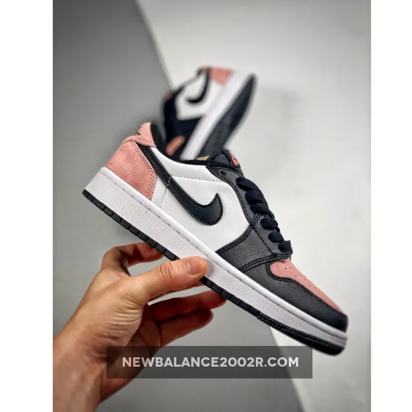 Air Jordan 1 Low Black/Bleached Coral-White-Grey Fog Air Jordan 1 Low Black/Bleached Coral-White-Grey Fog