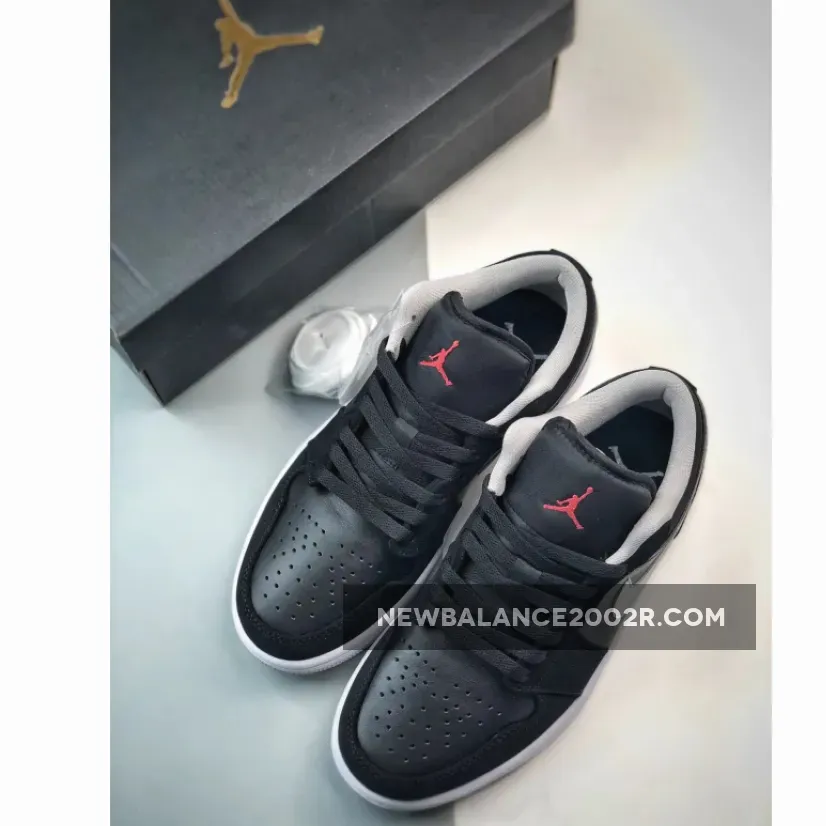 Air Jordan 1 Low Black/University Red-Cement Grey Air Jordan 1 Low Black/University Red-Cement Grey