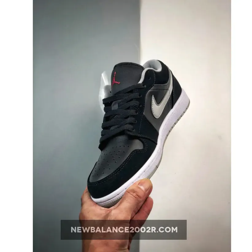 Air Jordan 1 Low Black/University Red-Cement Grey Air Jordan 1 Low Black/University Red-Cement Grey