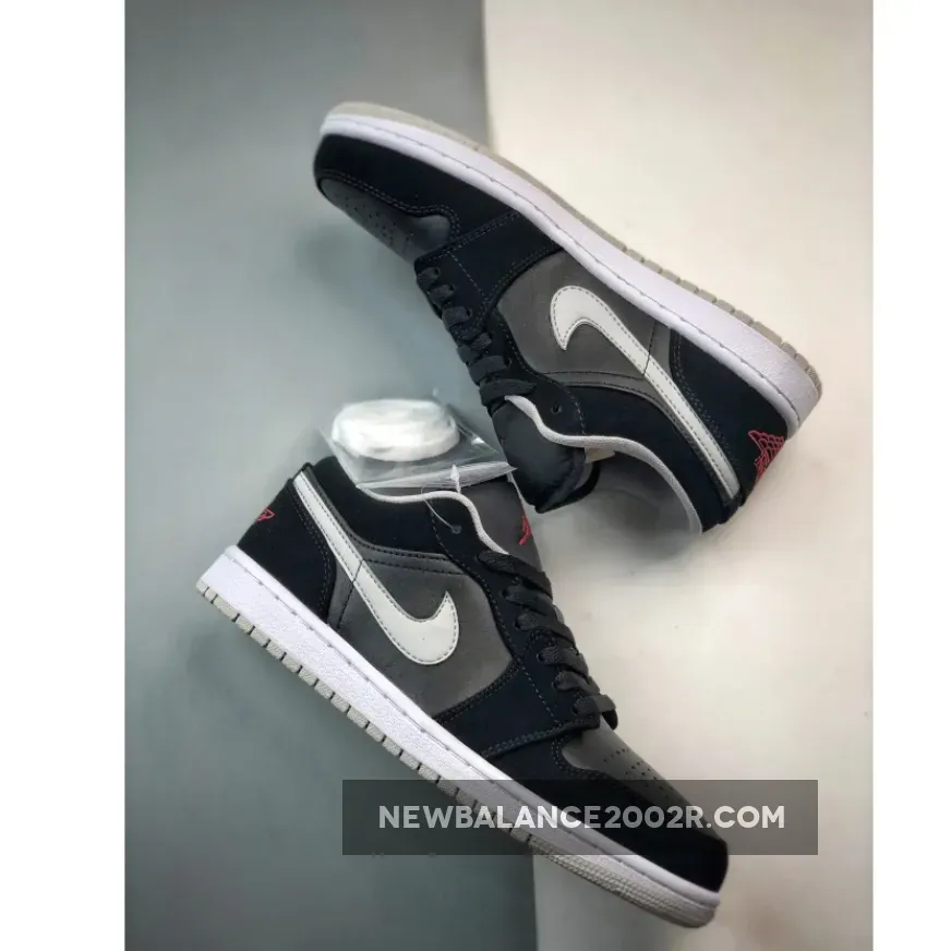 Air Jordan 1 Low Black/University Red-Cement Grey Air Jordan 1 Low Black/University Red-Cement Grey