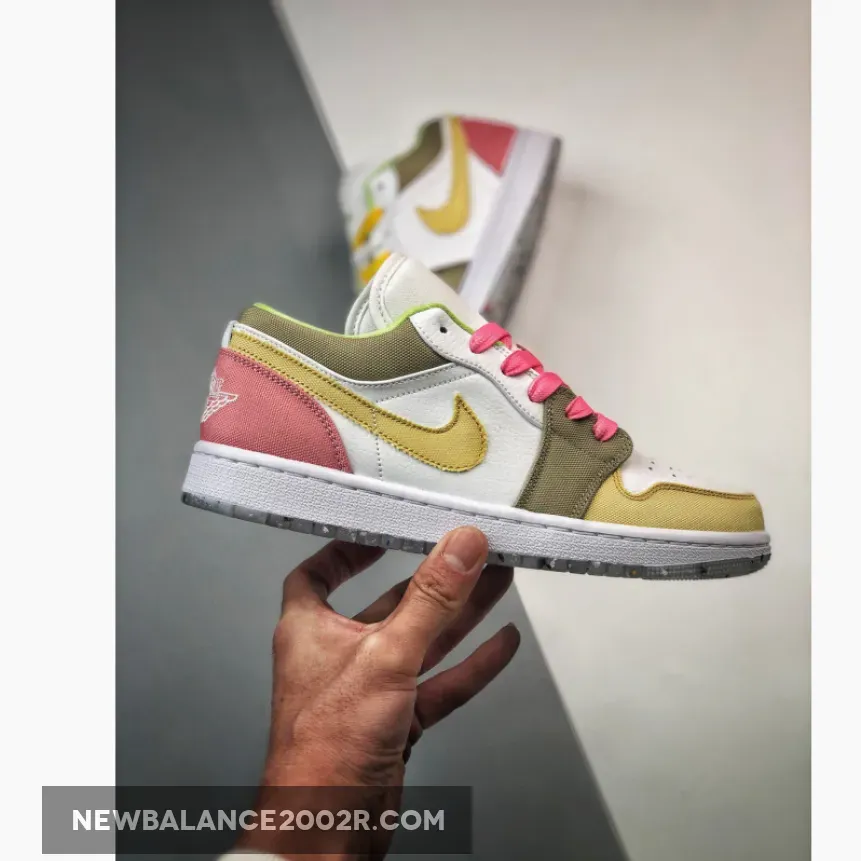 Air Jordan 1 Low GS Recycled White/Tan-Pink Air Jordan 1 Low GS Recycled White/Tan-Pink