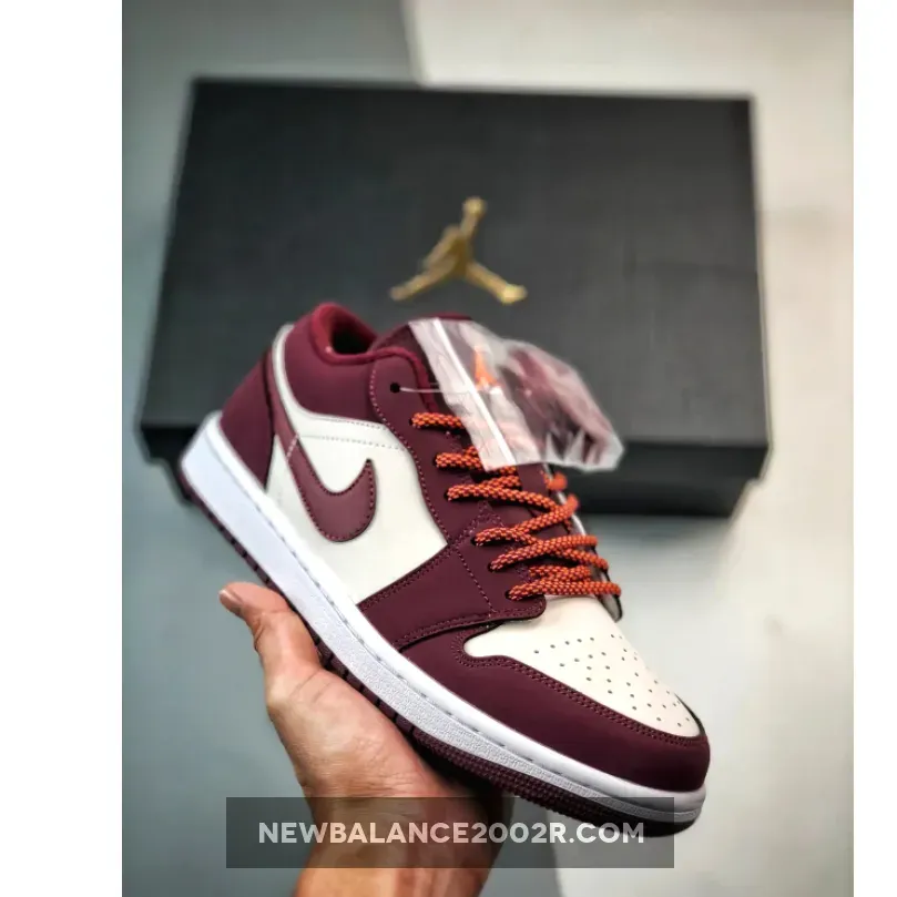 Air Jordan 1 Low Night Maroon/Total Orange-White