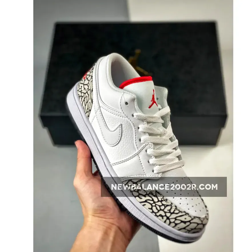 Air Jordan 1 Low Phat White Cement Grey