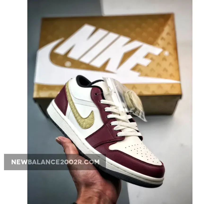 Air Jordan 1 Low SE "Year of the Dragon" Sail/Metallic Gold Grain-Red