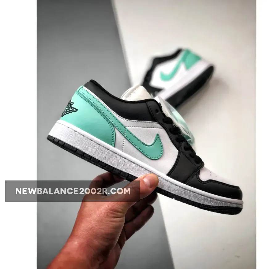 Air Jordan 1 Low White/Black-Green Glow