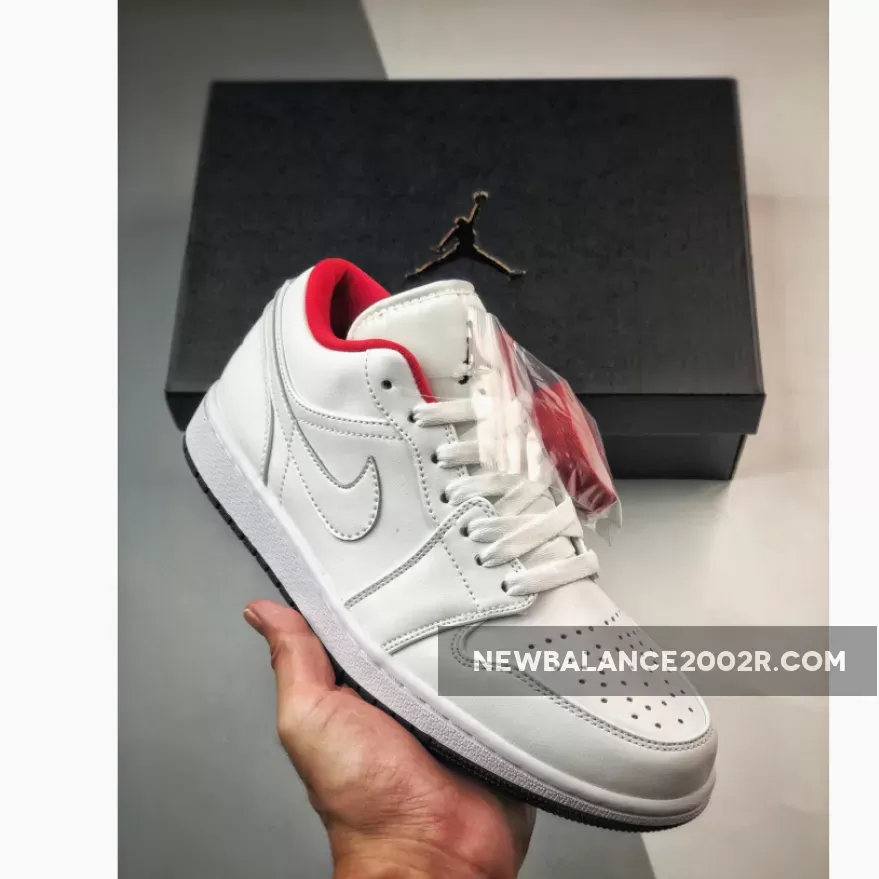 Air Jordan 1 Low White Red and Black